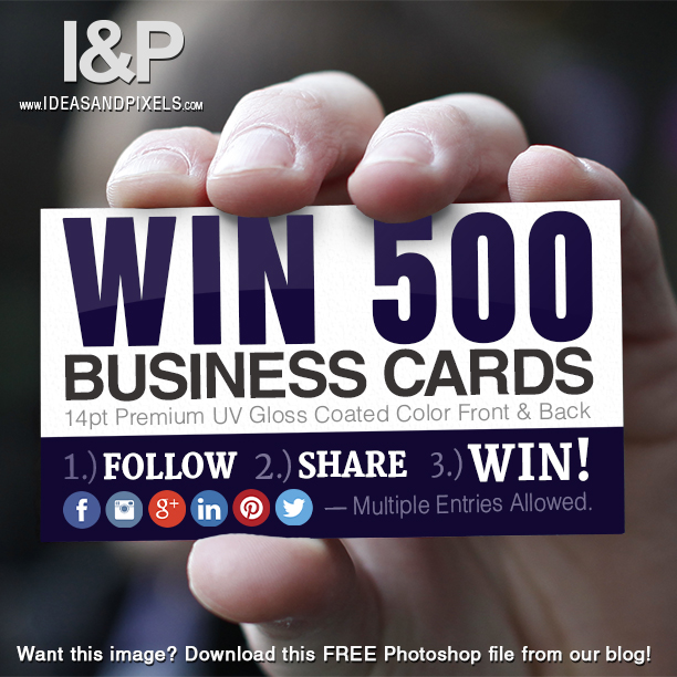 Business Card Social Media Giveaway Campaign